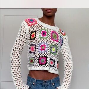 Dreamers crochet sweater small NWT